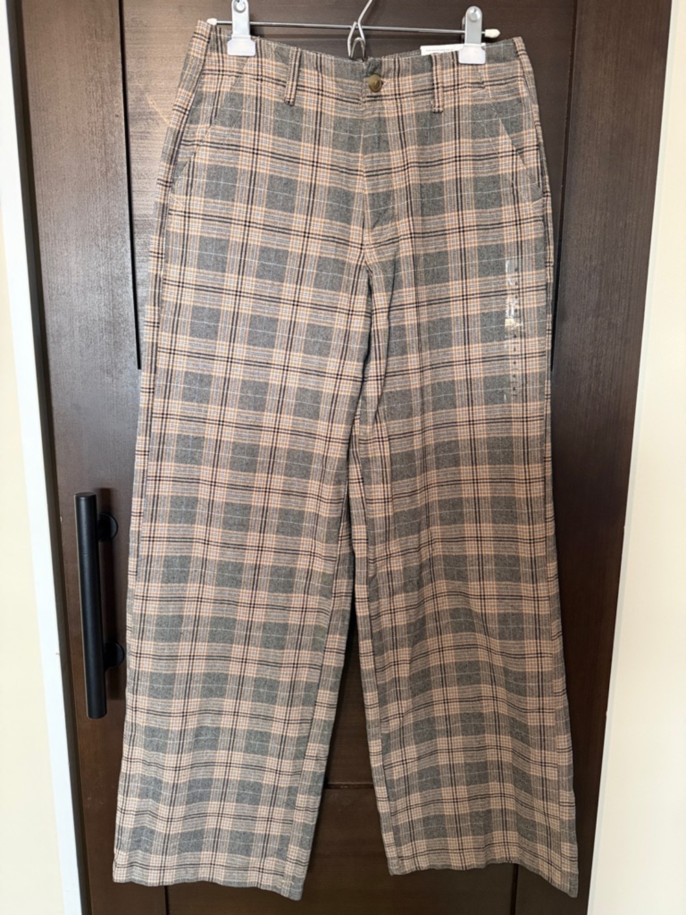 NWT Women’s Super High-Rise Baggy Wide Leg Plaid Pants